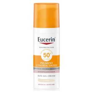 Eucerin Ochranný tónovací gelový krém na obličej SPF 50+ Pigment Control Tinted (Sun Gel-Cream) 50 ml Medium